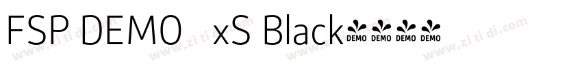 FSP DEMO   xS Black字体转换
